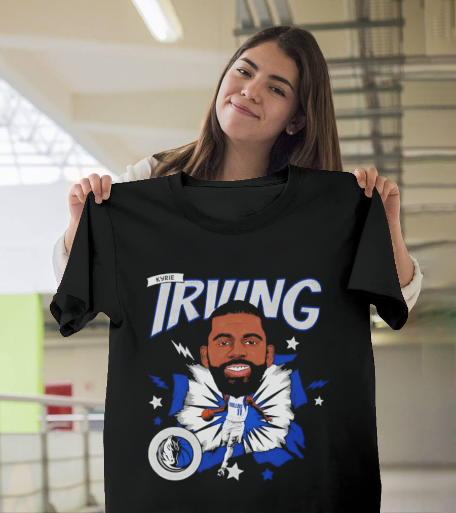 Kyrie Irving Dallas Mavericks NBA Number 11 Player Starburst T-Shirt