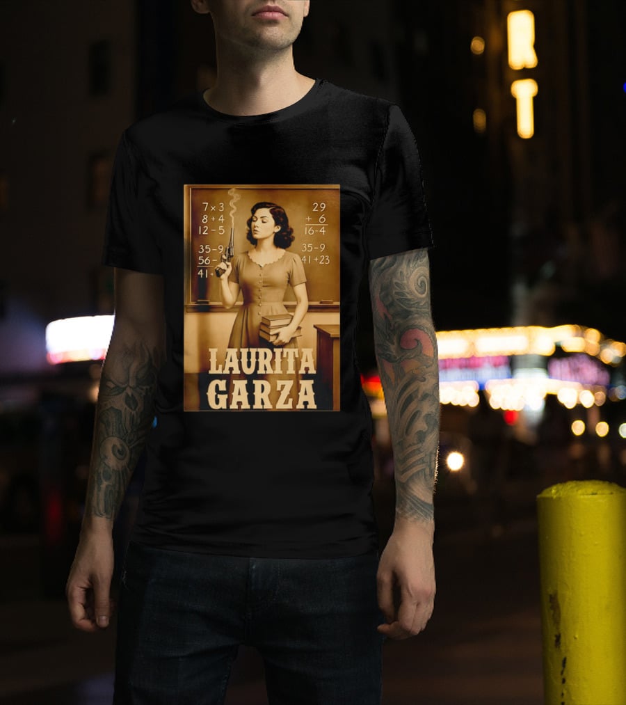 Laurita Garza Vintage Western Classroom Scene T-Shirt