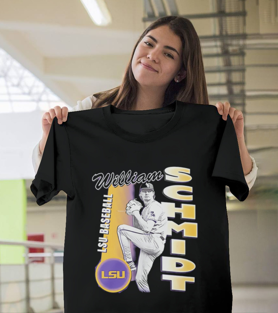 LSU Baseball William Schmidt Pitching Pose T-Shirt