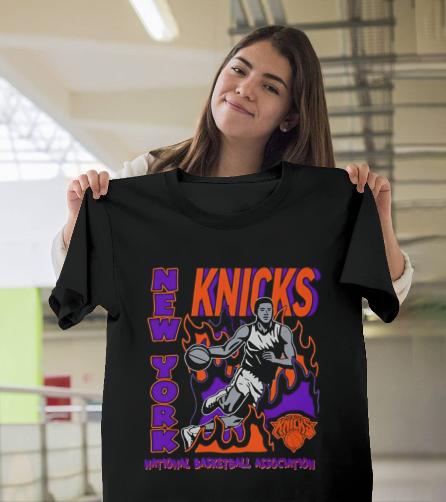 New York Knicks National Basketball Association Flame Player T-Shirt