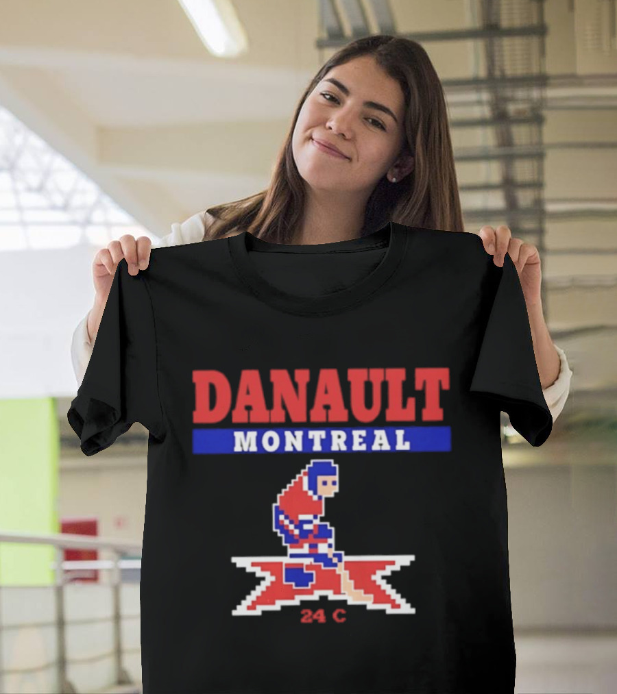 Danault Montreal Canadiens Hockey 24 C Retro Pixel T-Shirt