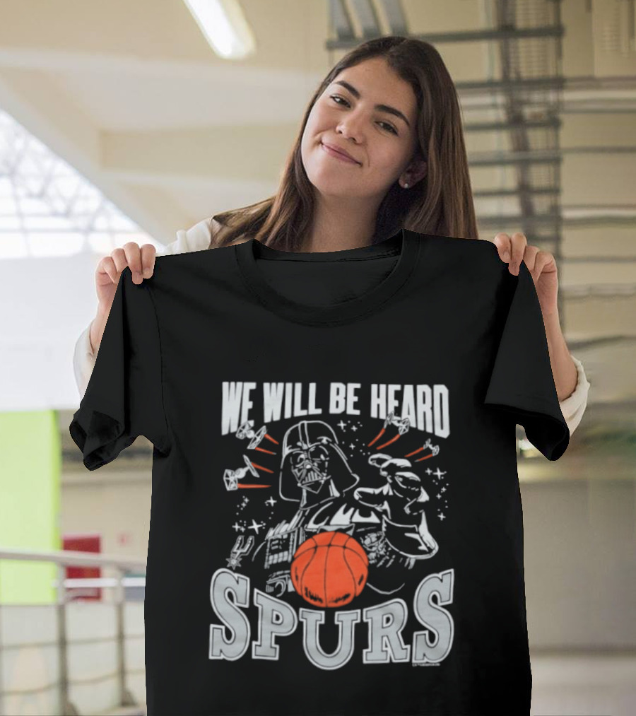 Star Wars San Antonio Spurs We Will Be Heard Dark Side Spurs T-Shirt