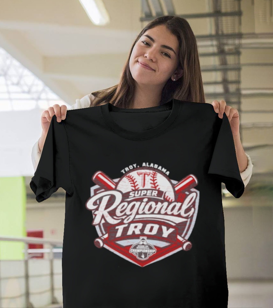 Troy Alabama Super Regional Troy Trojans 2026 NCAA Baseball Championship T-Shirt