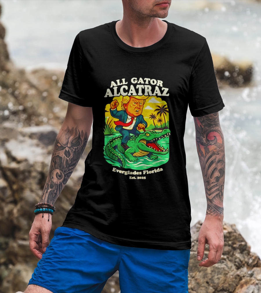 All Gator Alcatraz Everglades Florida Est 2025 T-Shirt