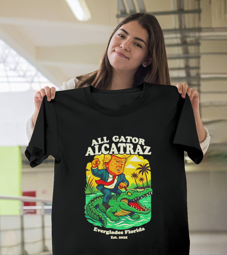 All Gator Alcatraz Everglades Florida Est 2025 T-Shirt