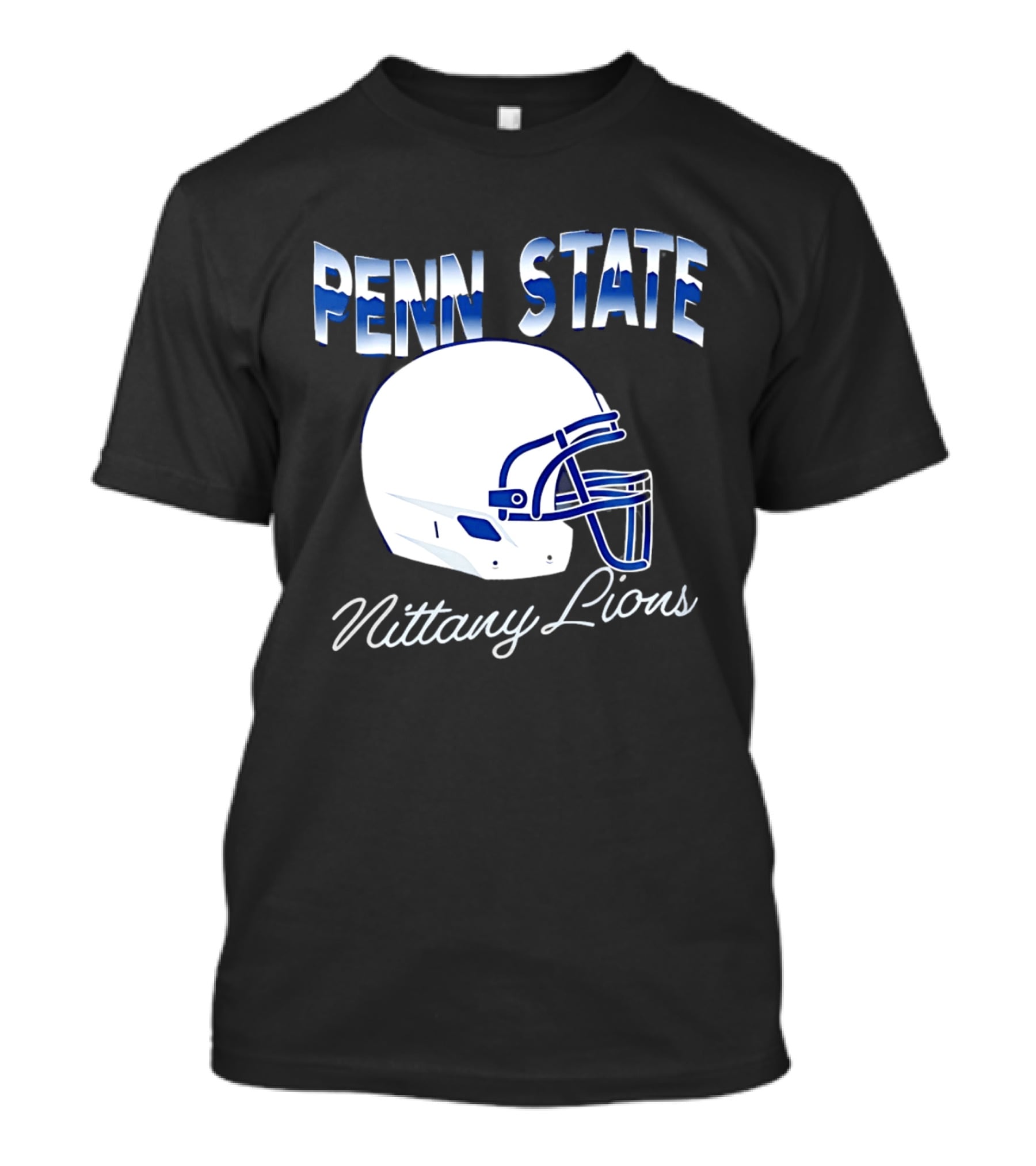 Penn State Nittany Lions Air Brush Helmet Dyme Lyfe Mens T-Shirt