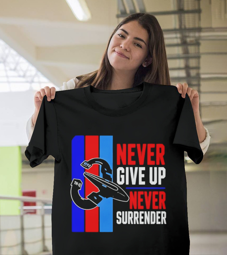 Galaxy Quest Never Give Up Never Surrender NSEA Protector Starship T-Shirt