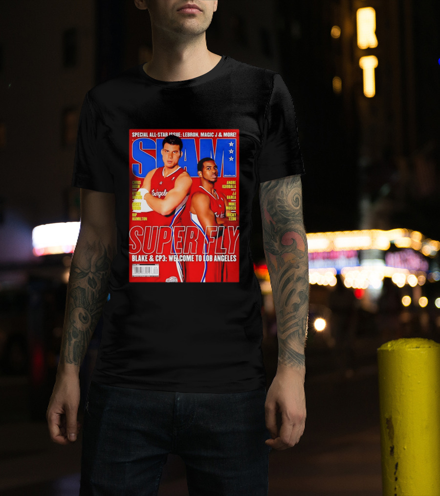 SLAM Magazine Super Fly Blake Griffin Chris Paul Welcome To Lob Angeles T-Shirt