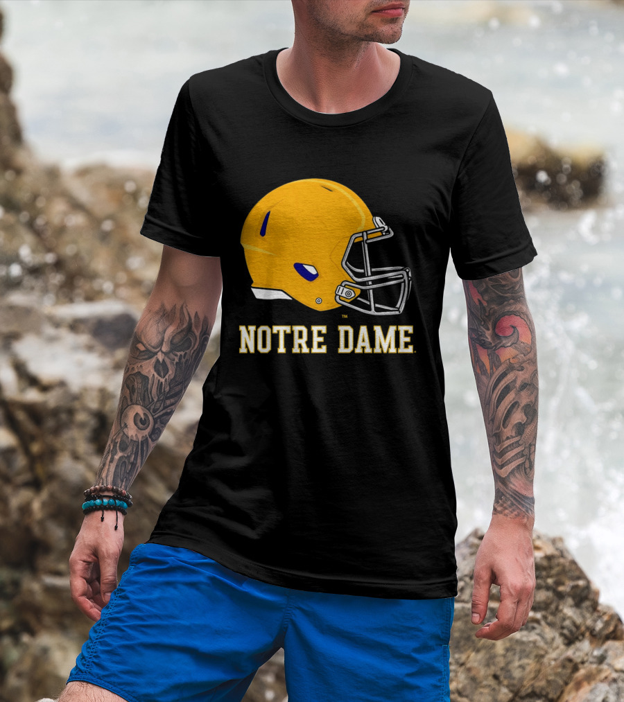 Notre Dame Fighting Irish Football Helmet T-Shirt