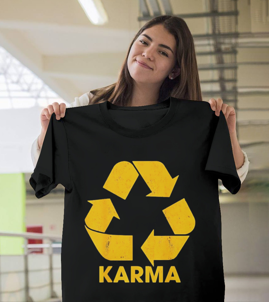 Karma Recycle Symbol Philosophy Motivational Concept T-Shirt