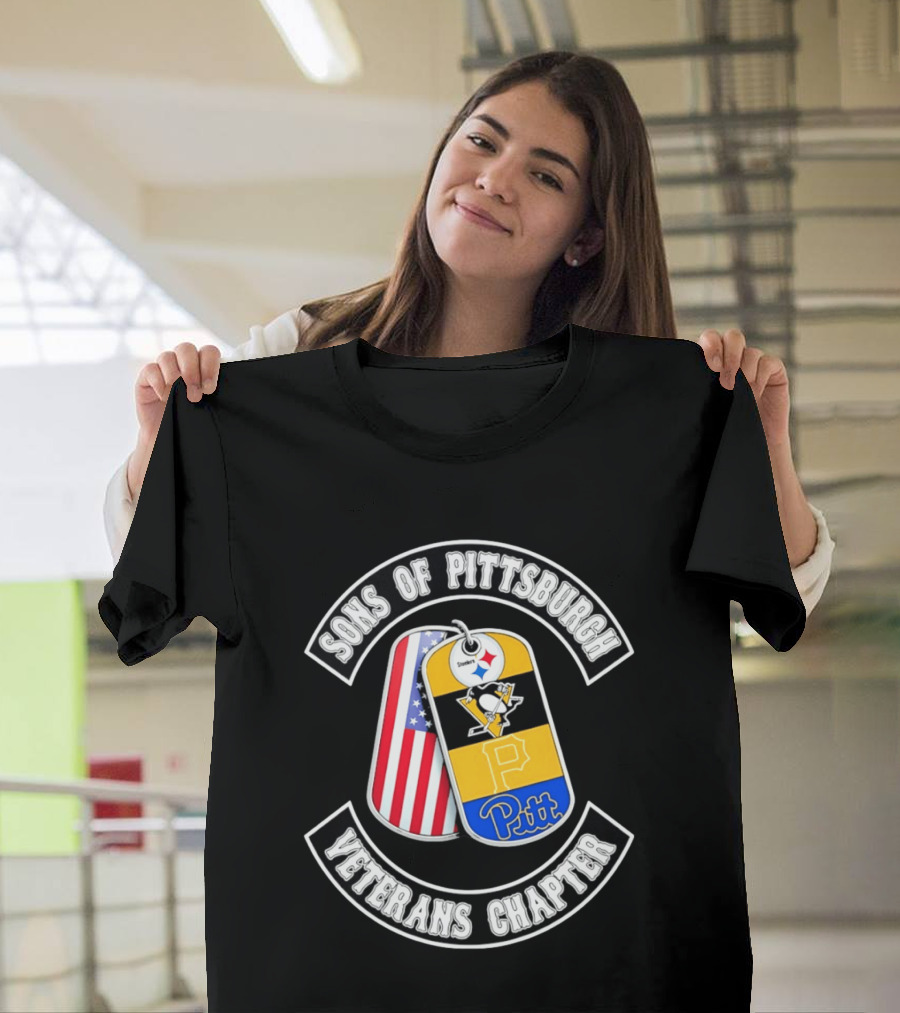 Sons Of Pittsburgh Steelers Penguins Pirates Pitt Veterans Chapter T-Shirt