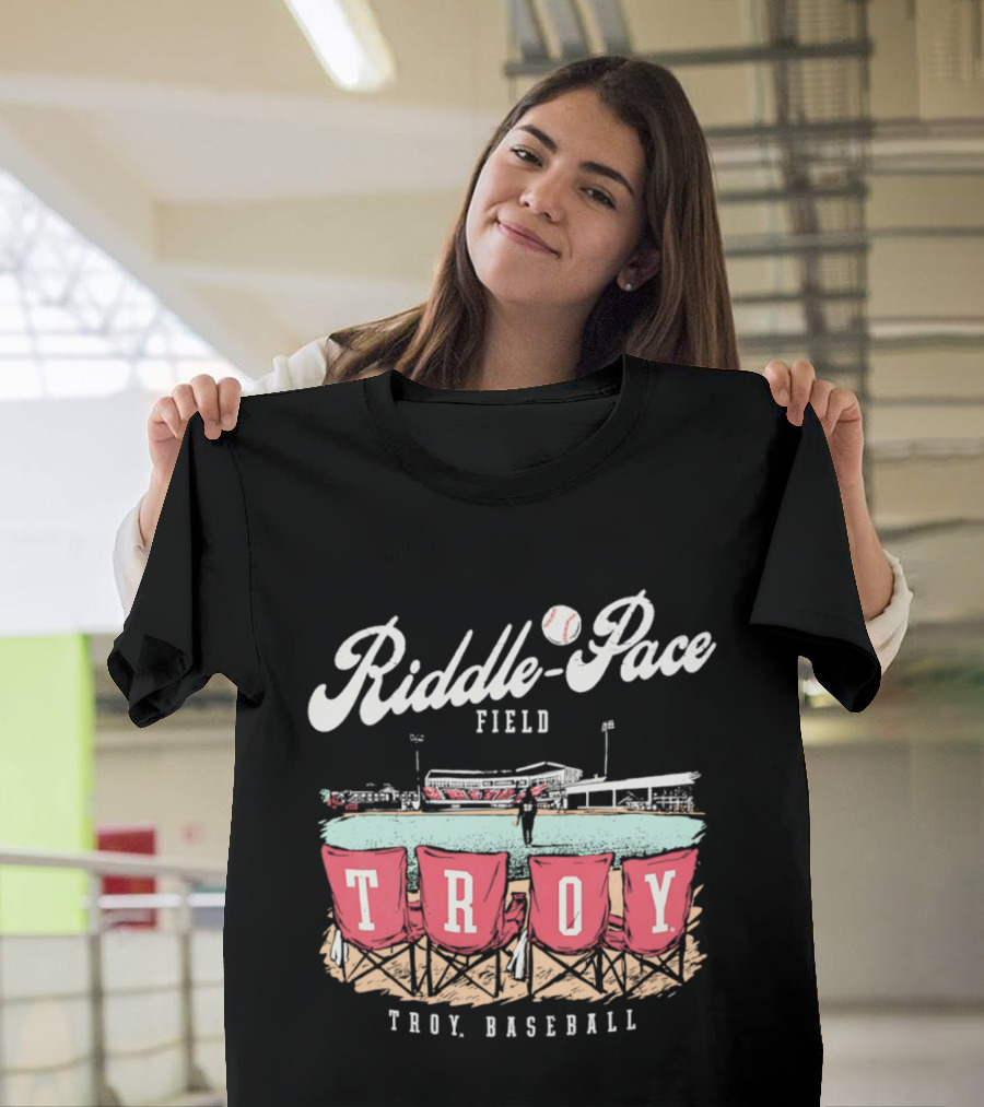 Riddle Pace Field Troy Baseball Troy University Team T-Shirt