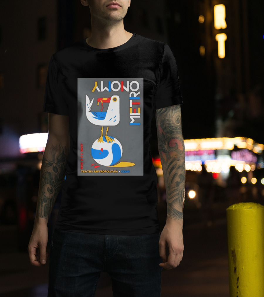 Teatro Metropolitan CDMX Junio 4 5 2026 Metronomy Event Bird T-Shirt