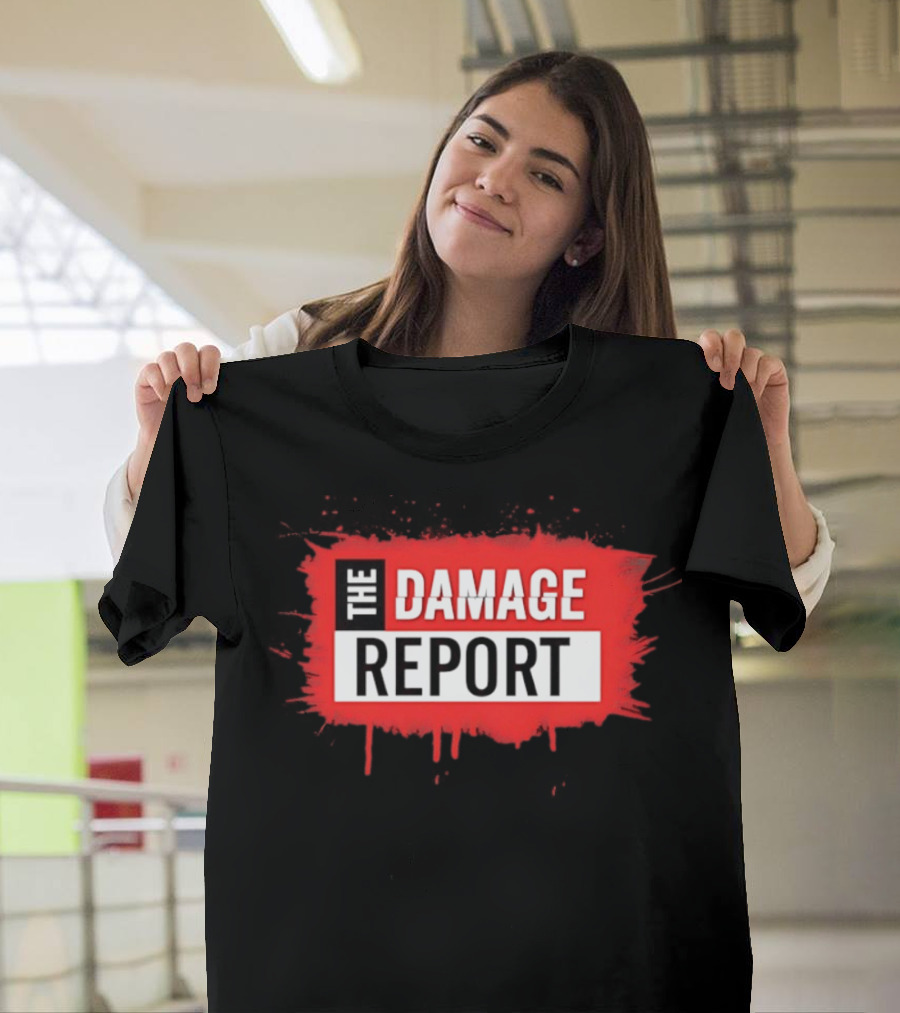 The Damage Report Media News Political Commentary Program Branding T-Shirt