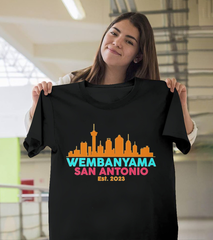 Wembanyama San Antonio Skyline Est. 2023 T-Shirt