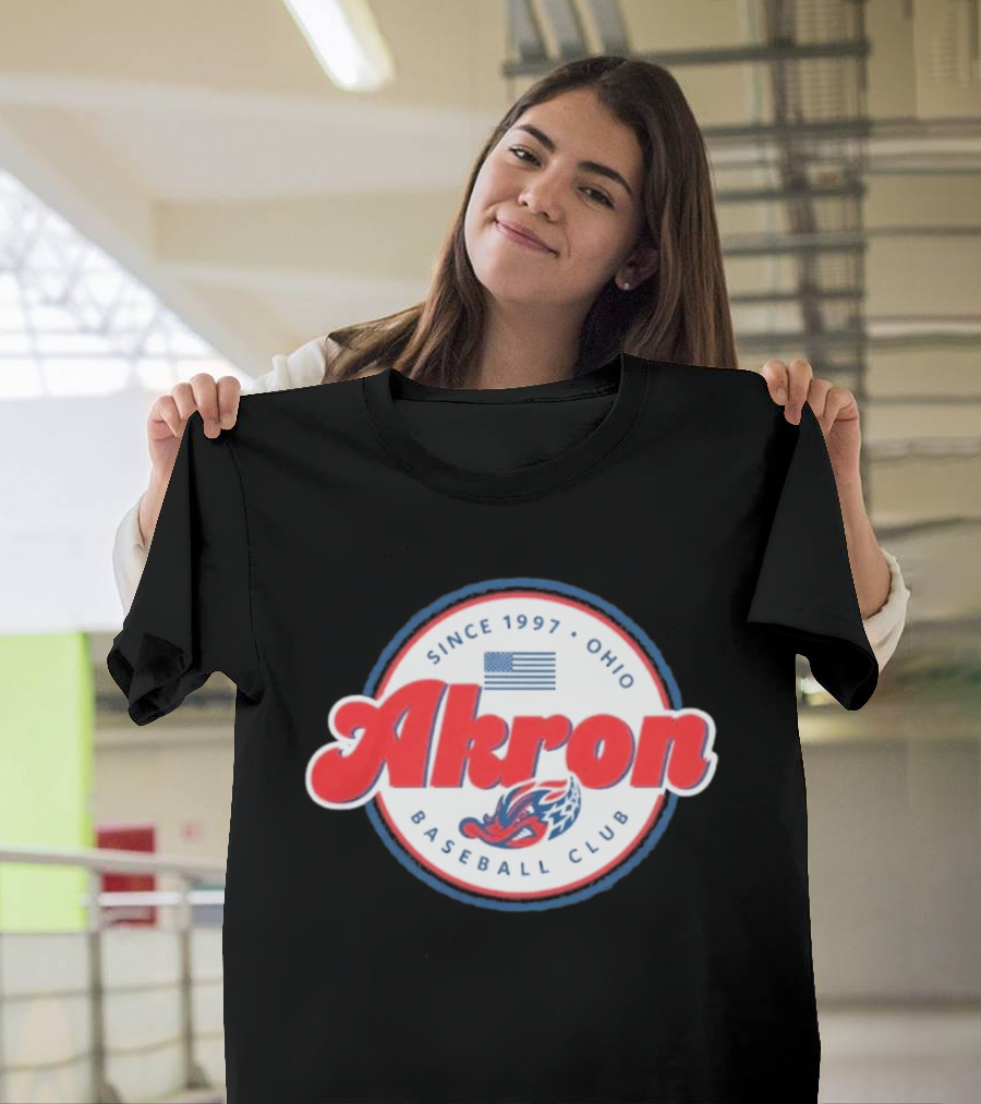 Since 1997 Akron Ohio Baseball Club USA Flag T-Shirt