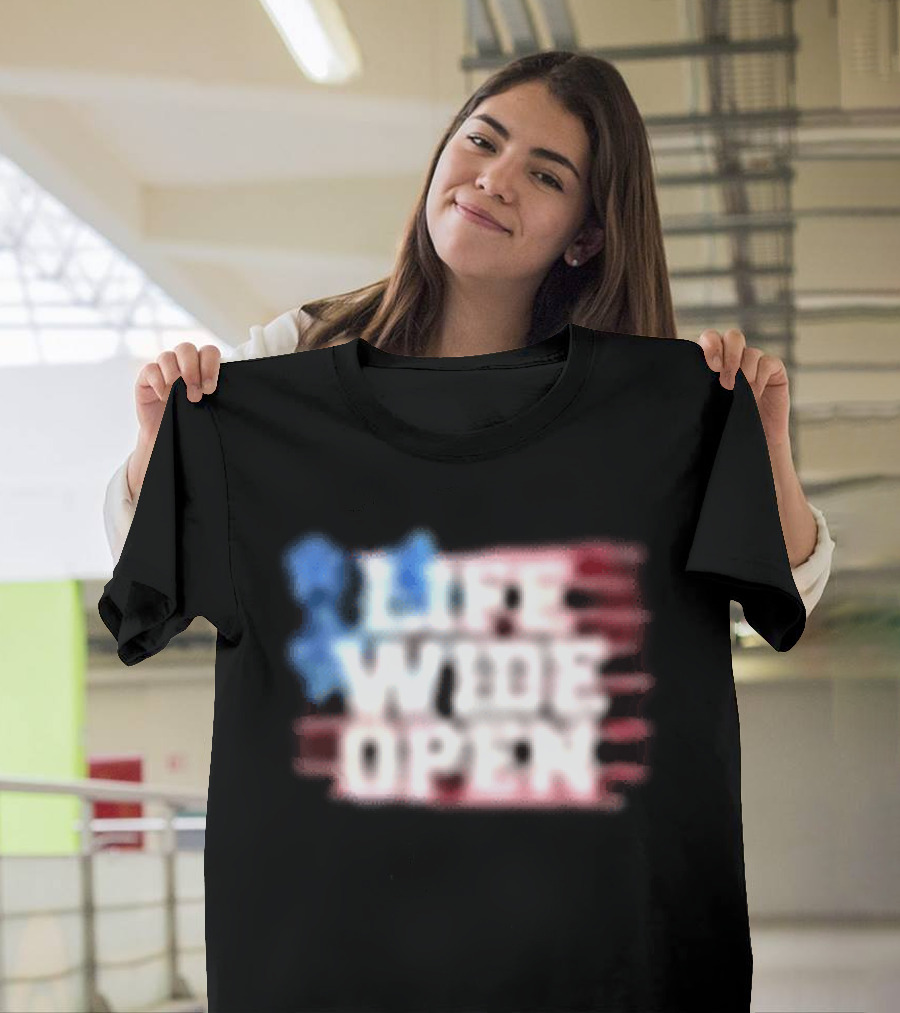 Cboystv Life Wide Open Patriotic Stars T-Shirt