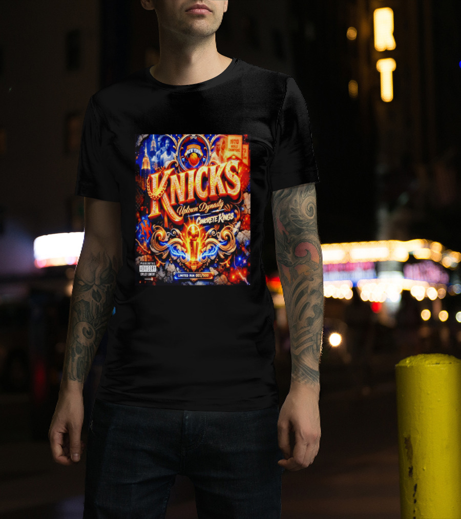 New York Knicks Uptown Dynasty Concrete Kings 1970 World Champions Limited Run T-Shirt