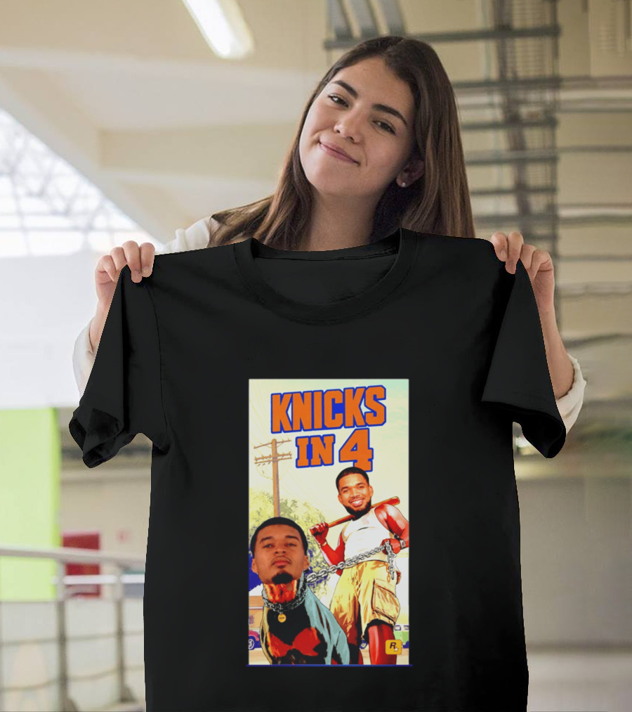 New York Knicks Knicks In 4 GTA V Meme San Antonio Spurs T-Shirt