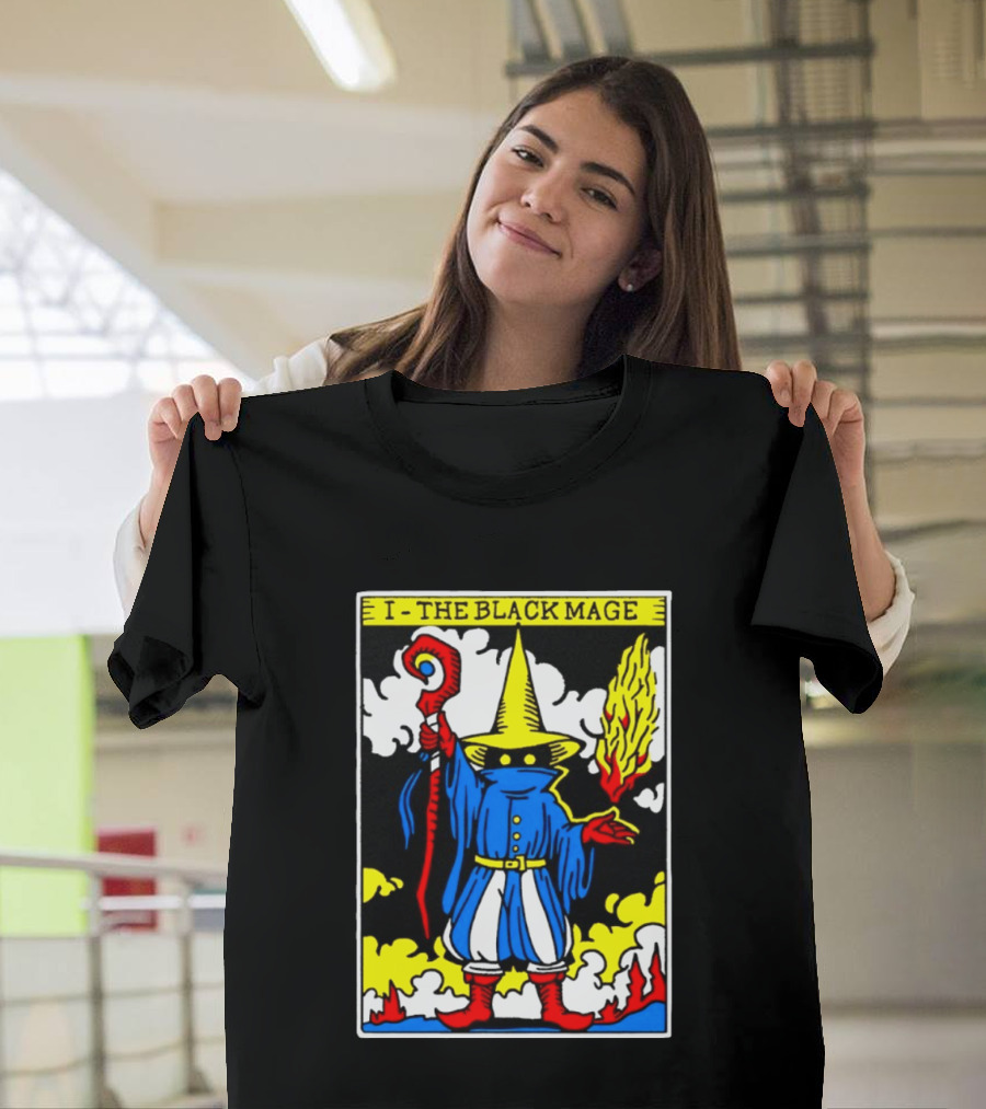 I The Black Mage Tarot Card Retro Fantasy T-Shirt