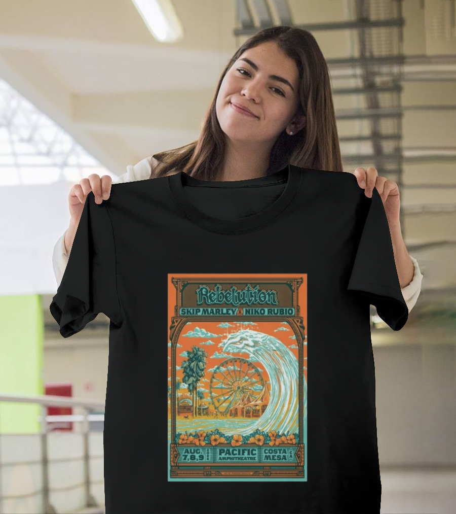 Rebelution Skip Marley Niko Rubio August 7 8 9 2026 Pacific Amphitheatre Costa Mesa T-Shirt