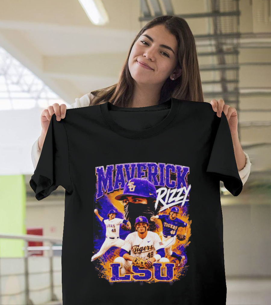 LSU Tigers Maverick Rizy Baseball Player Number 48 T-Shirt