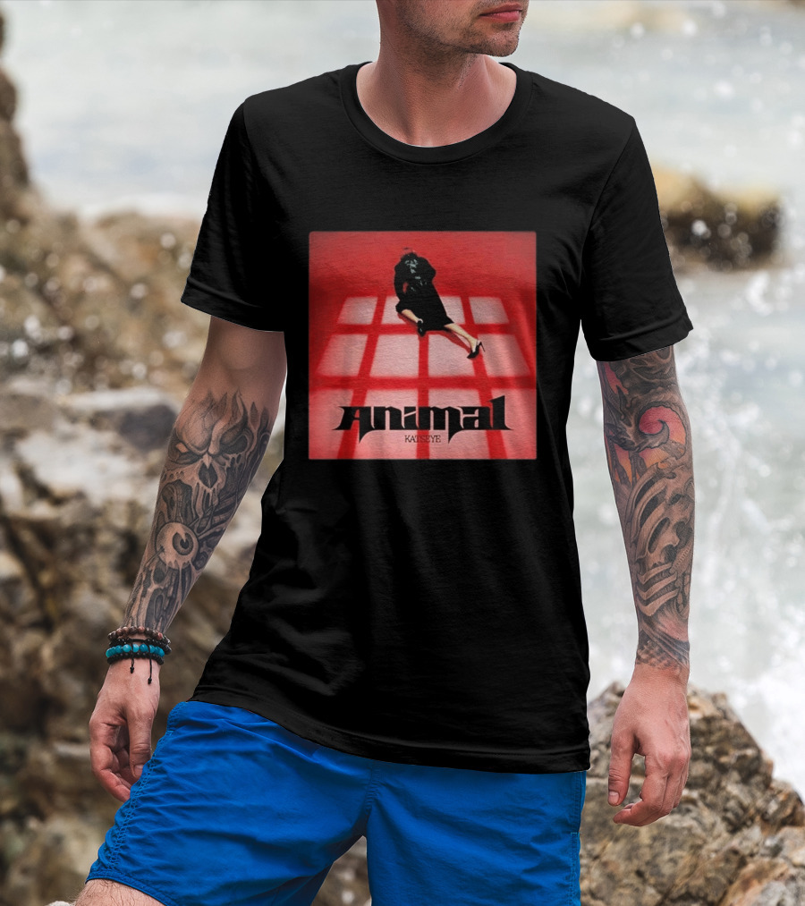 Katseye Animal Red Grid Aesthetic T-Shirt