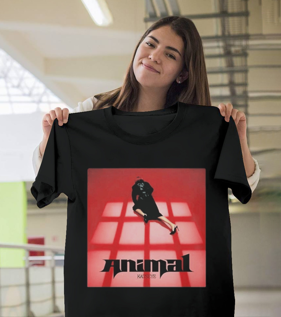 Katseye Animal Red Grid Aesthetic T-Shirt