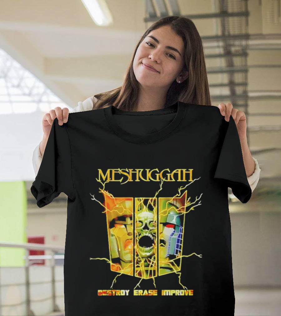 Meshuggah Destroy Erase Improve Skull T-Shirt