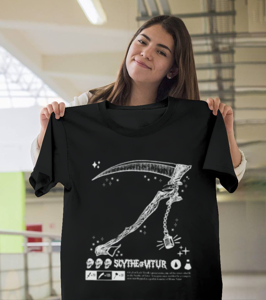 Scythe Of Vitur Lady Verzik House Vitur Weapon RuneScape Old School T-Shirt
