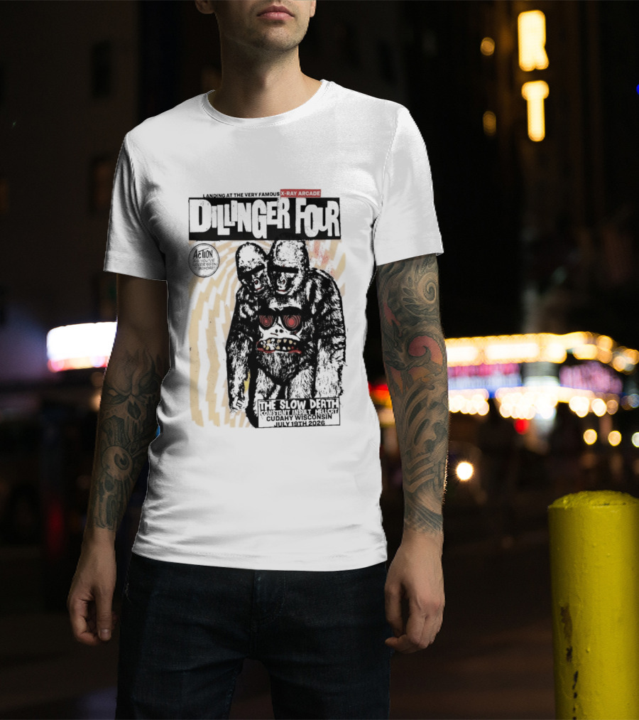Dillinger Four X Ray Arcade The Slow Death 07 19 2026 Cudahy WI T-Shirt