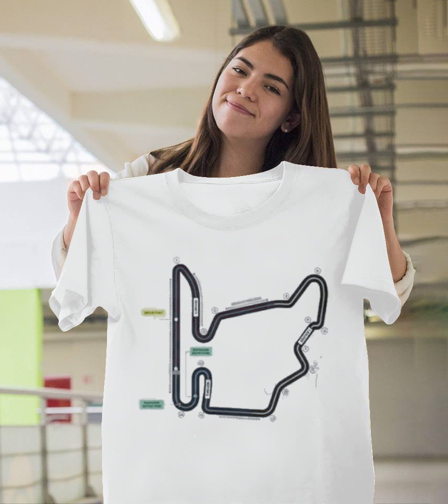 F1Motorsport AWS Hungarian Grand Prix Hungaroring Mogyorod July 24 26 2026 Souvenir Race Day Track Map T-Shirt