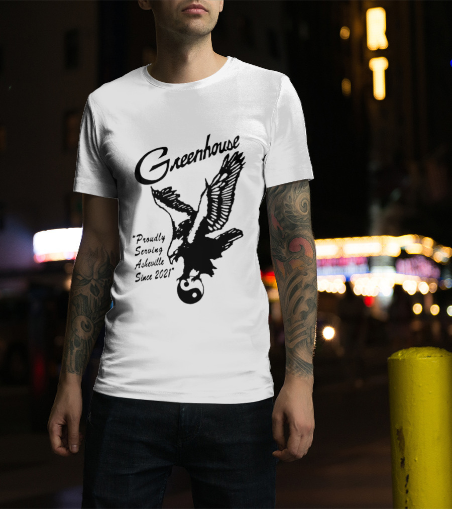 Greenhouse Proudly Serving Asheville Since 2021 Eagle Motif T-Shirt