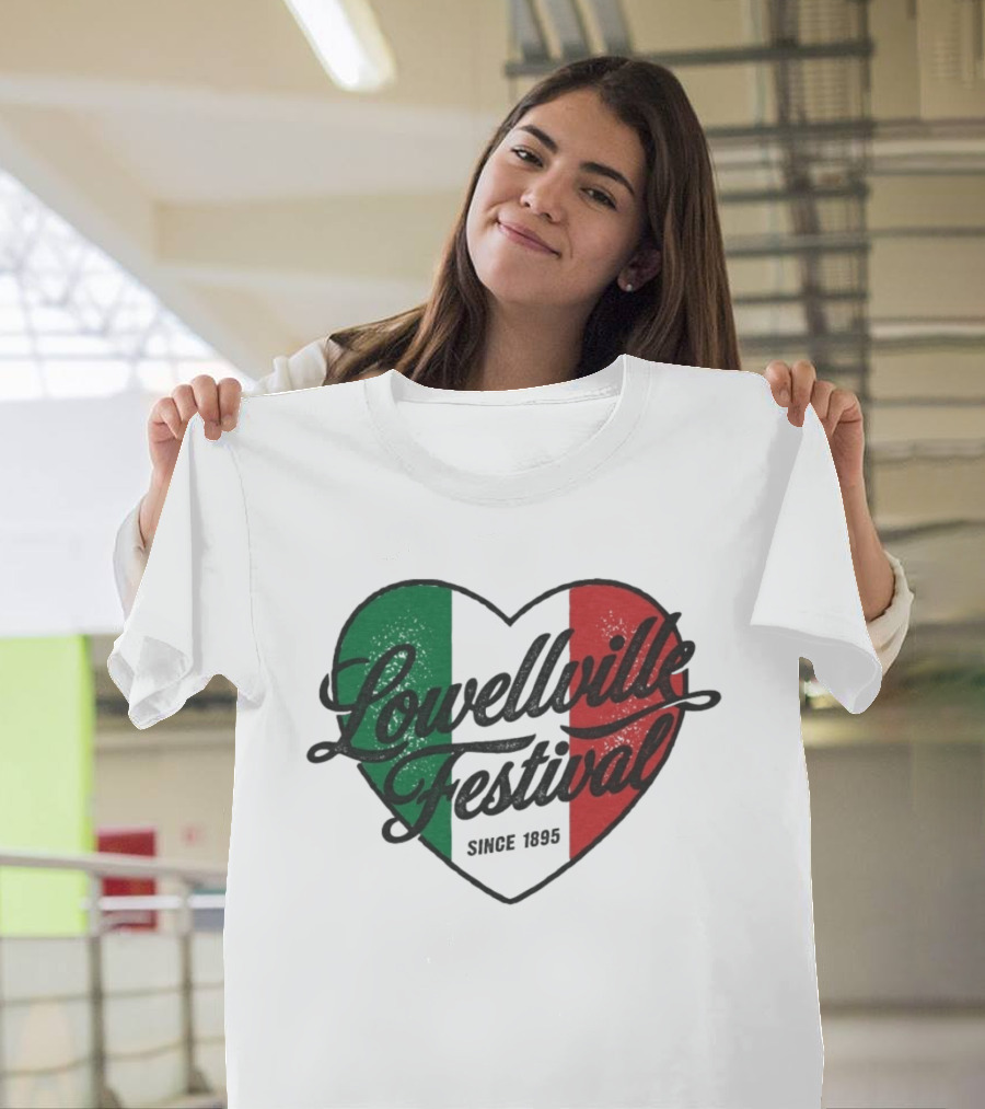 Lowellville Festival Heart Italian Colors Since 1895 T-Shirt