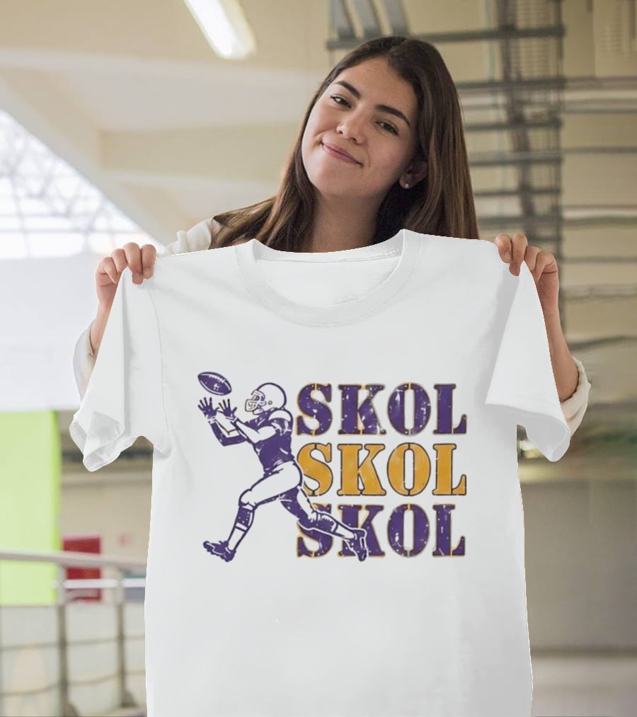 Skol Skol Skol Minnesota Vikings Football Fan T-Shirt