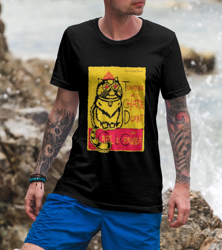 Ancien Enfant Vedette Tournee De La Chatte Donut De Carl Le Crawler Cat T-Shirt
