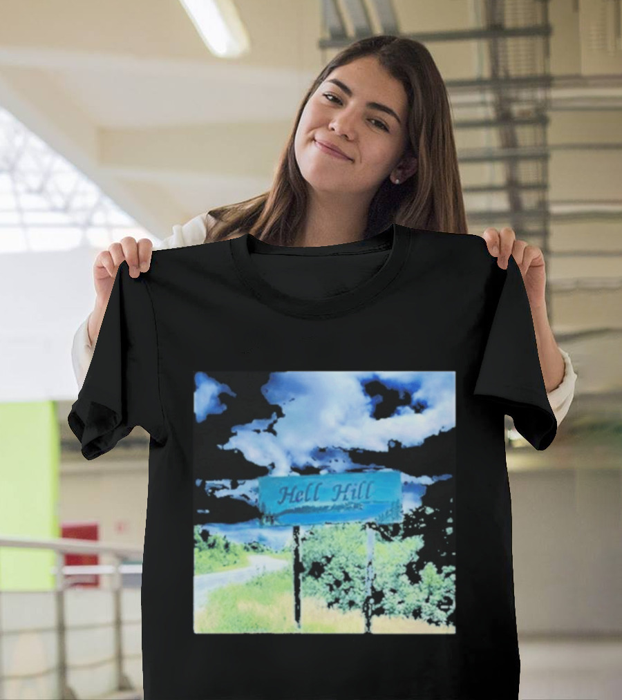 Elita Harkov Hell Hill Scenic Road Sign T-Shirt