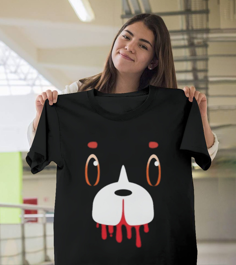 Final Space Mooncake Face Cartoon Character Dripping Red T-Shirt
