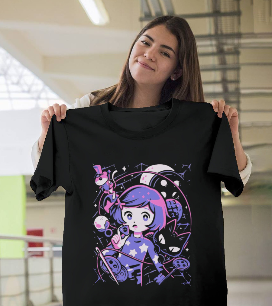 PixelEyeBat Moonlit Adventure Secret Portal Fantasy T-Shirt