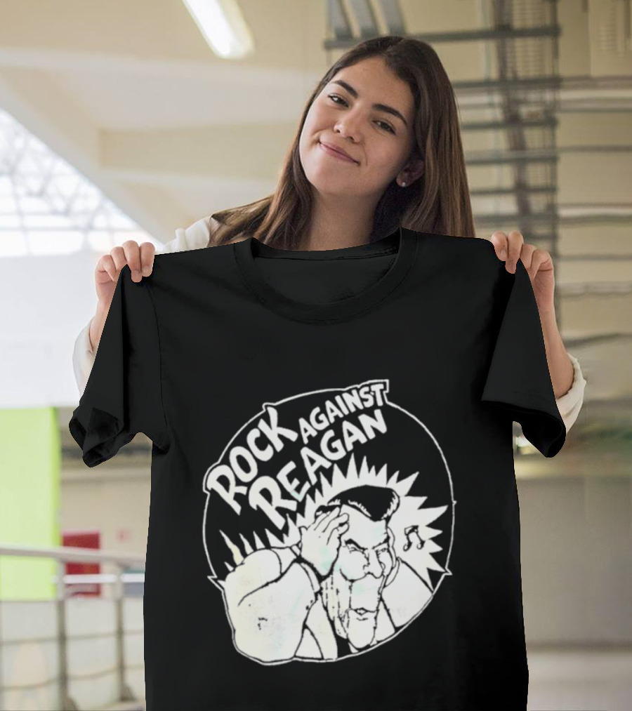 Rock Against Reagan Punk Protest 80s Political Movement T-Shirt