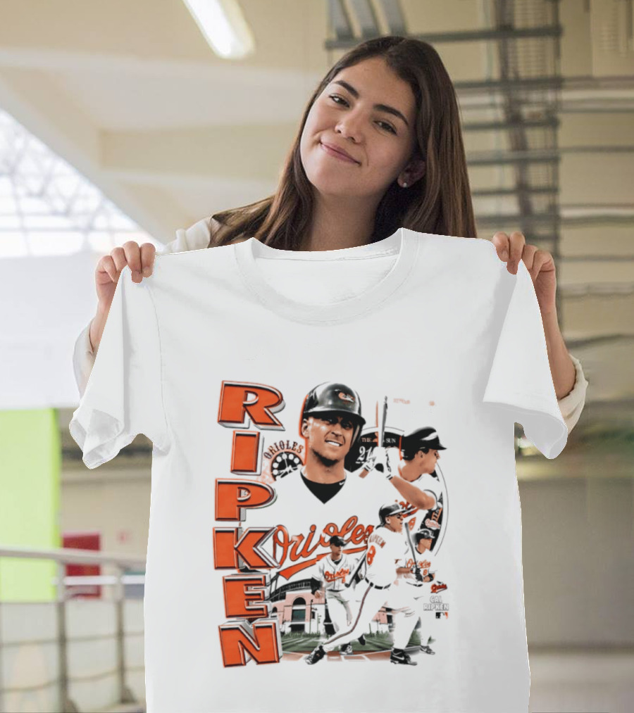Ripken Baltimore Orioles MLB 2026 Collage Baseball Themed Fan Wear T-Shirt