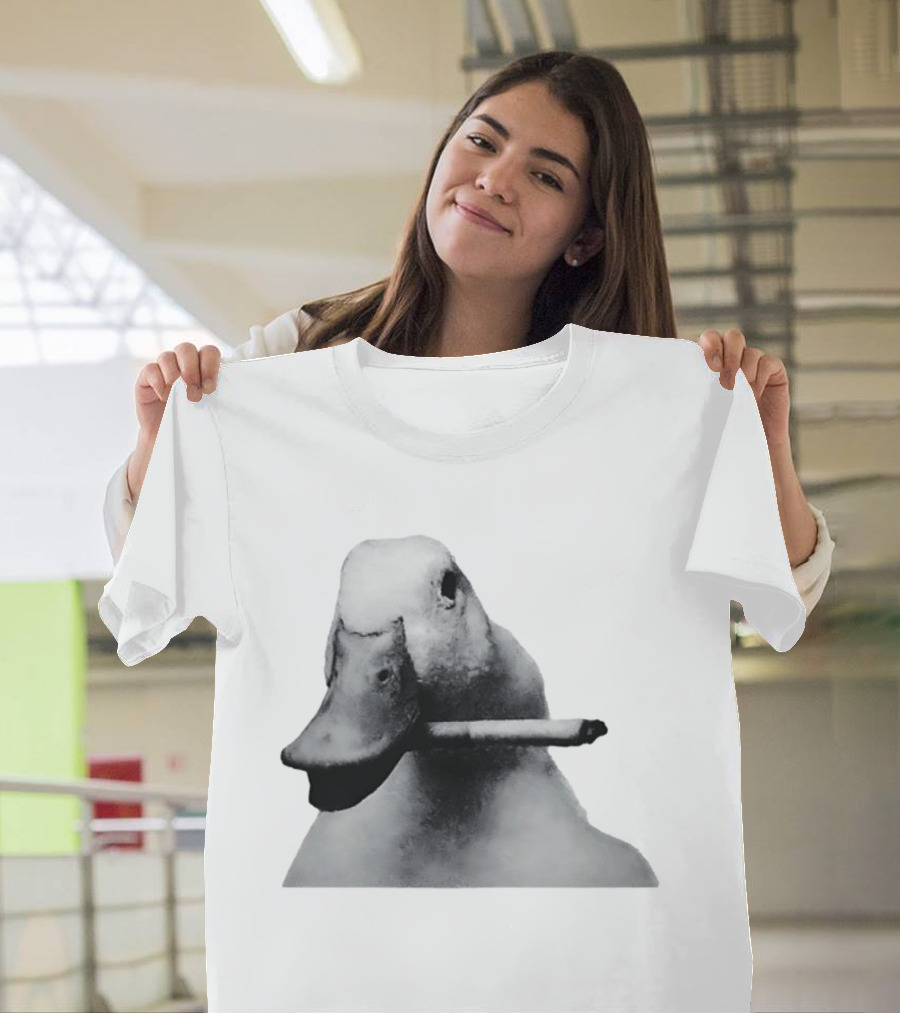 Duck With Cigarette Meme Smoking Duck Meme T-Shirt