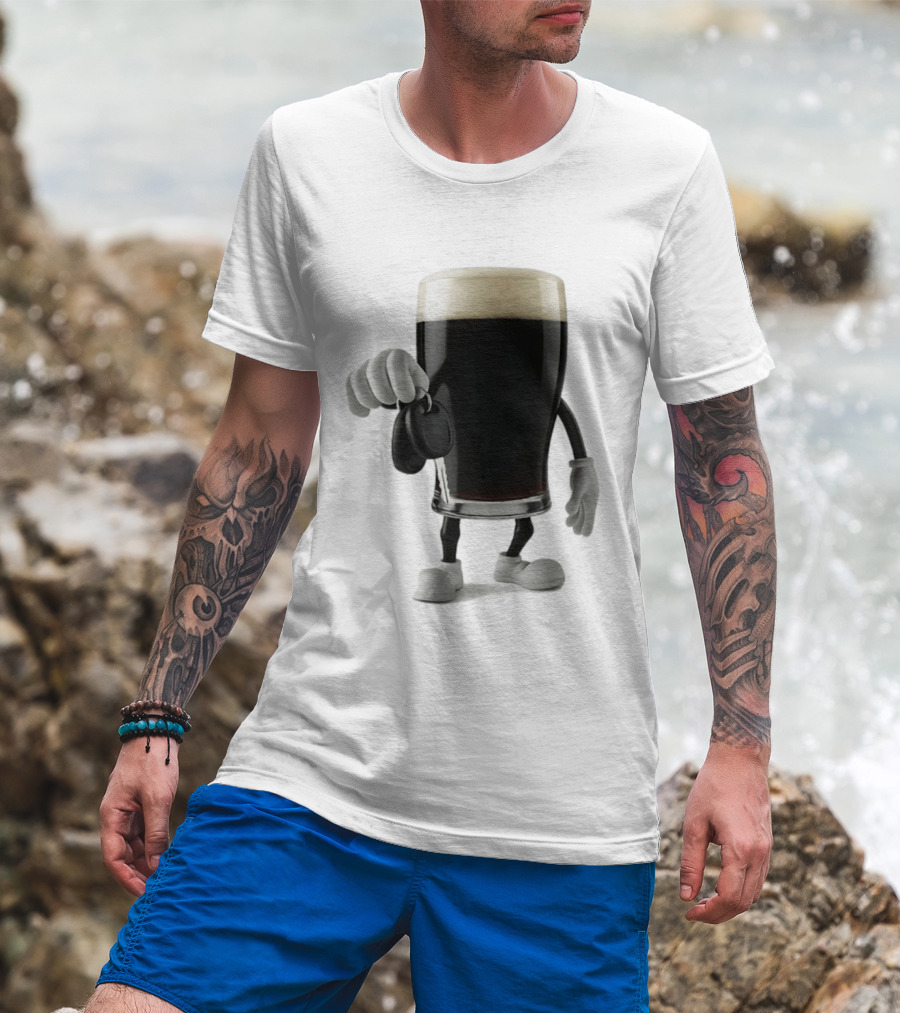 Guinness Beer Pint Holding Car Keys T-Shirt