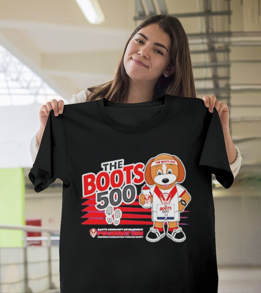 The Boots 500 Saints Community Development Foundation Adventures T-Shirt