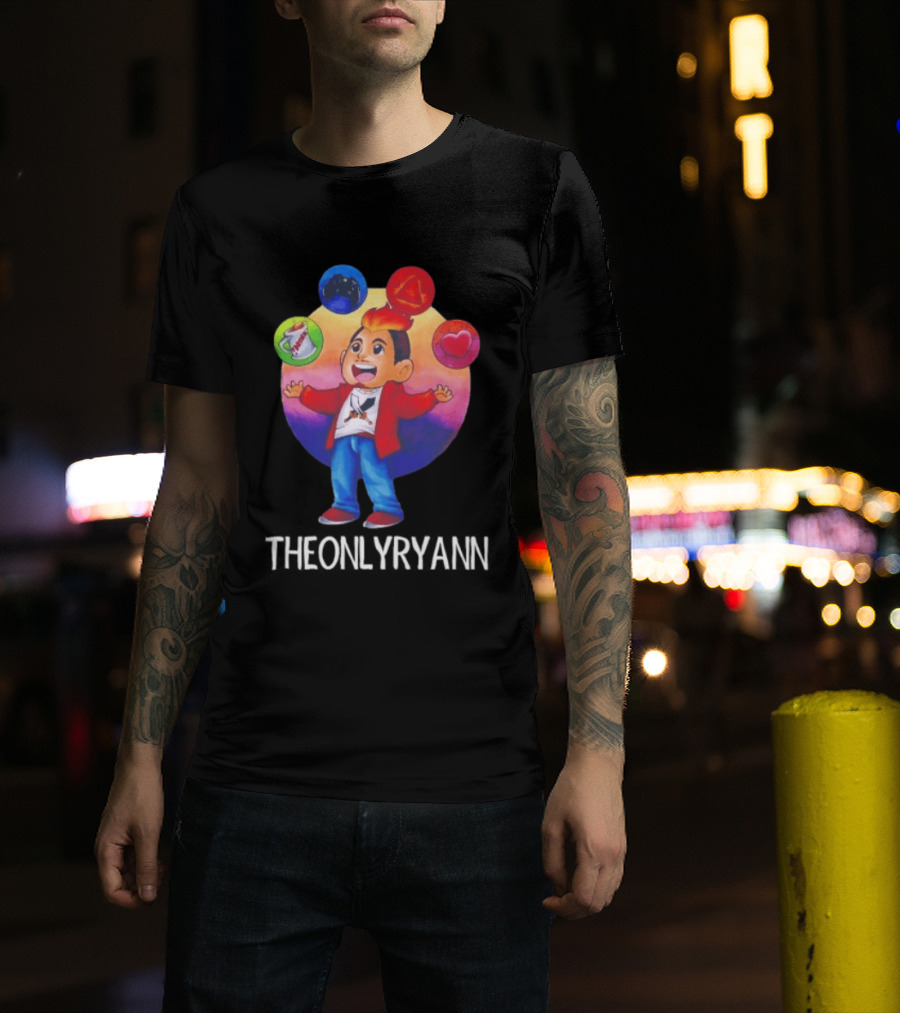 THEONLYRYANN Colorful Iconic YouTuber Gaming T-Shirt