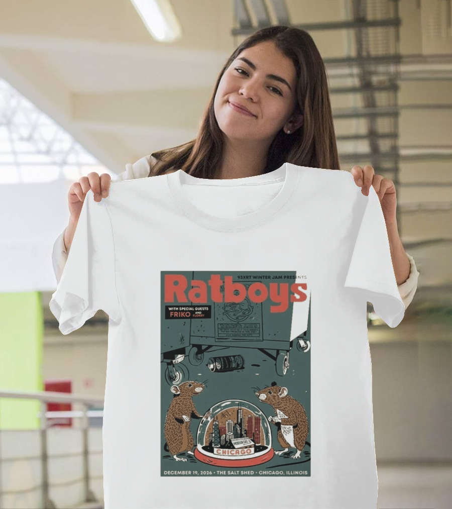 93XRT Winter Jam Ratboys Concert With Friko And Floory At The Salt Shed Chicago December 19 2026 T-Shirt