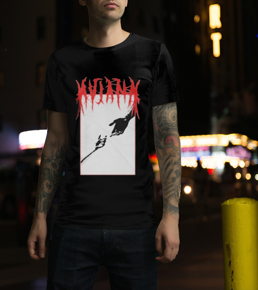 Aviana Death Corporation Hands Graphic Black And Red T-Shirt