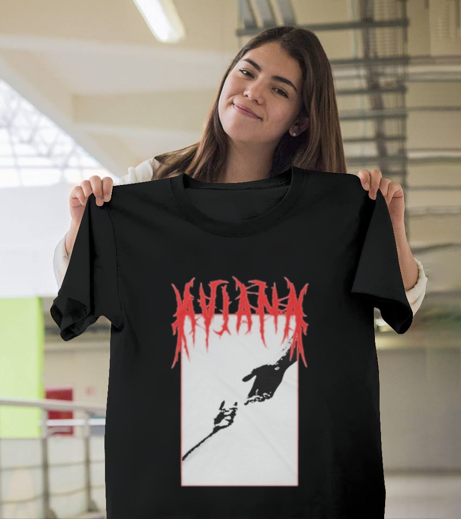Aviana Death Corporation Hands Graphic Black And Red T-Shirt