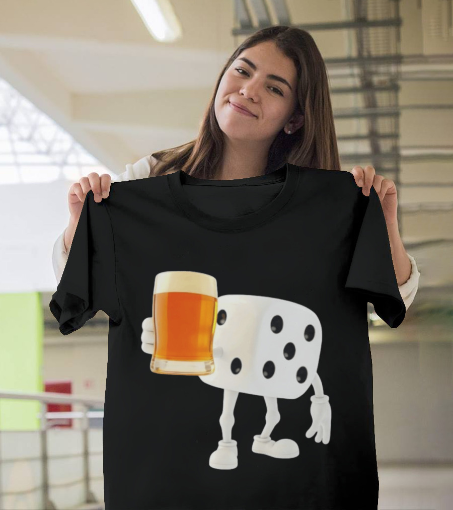 Dice Holding Beer Meme T-Shirt