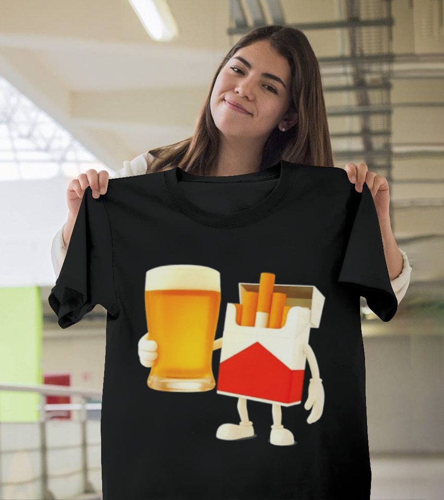 Beer And Marlboro Cigarettes Friendship Meme T-Shirt